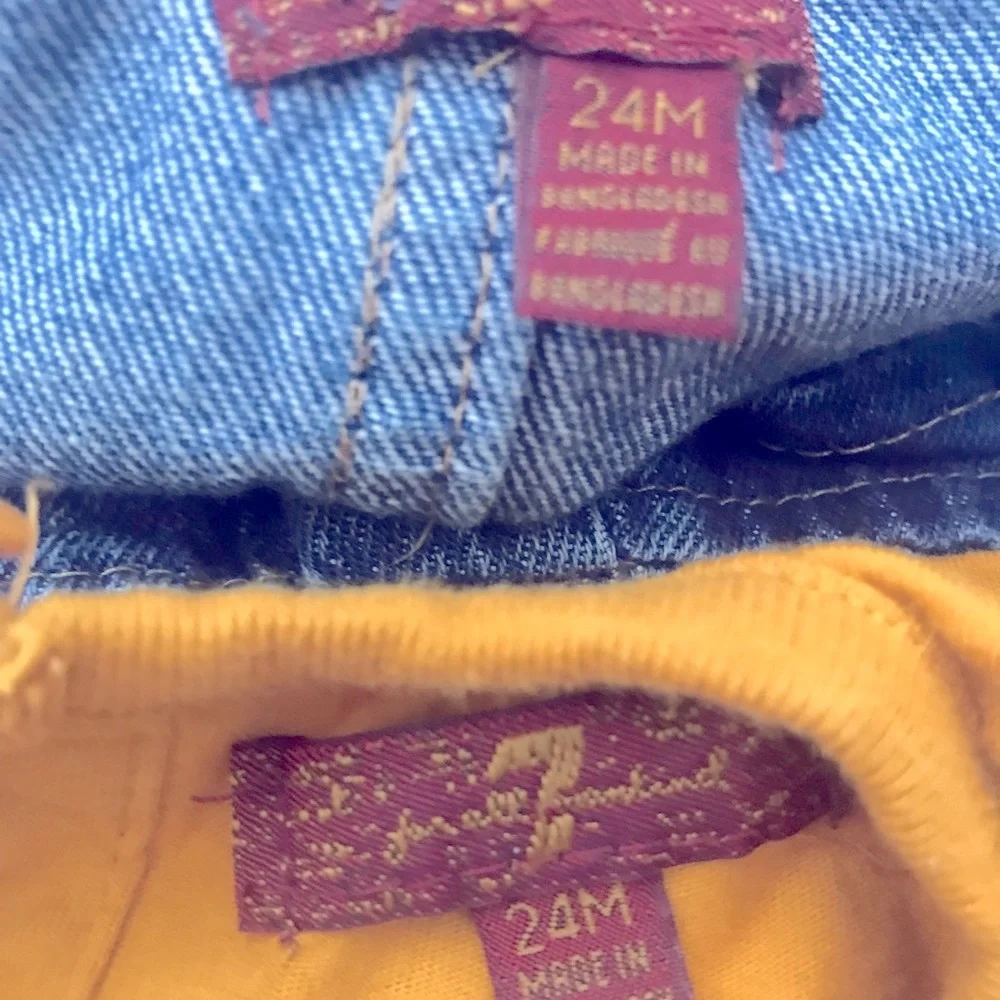 7 for all mankind 24 month Denim jumper set